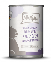 MjAMjAM Cat Duo vom saftigen Huhn & Kaninchen für Katzen 6 x 400 g 