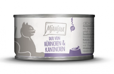 MjAMjAM mit Hühnchen, Kaninchen für Katzen  6 x 100 g 