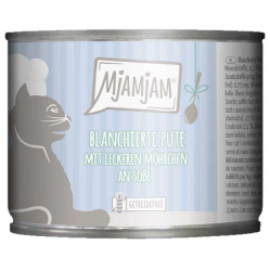 MjAMjAM mit Pute, leckeren Möhrchen an Soße für Katzen 6 x 185 g 