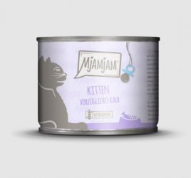 MjAMjAM Kitten mit Kalb, Lachsöl für Katzen 6 x 200 g 