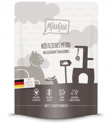 MjAMjAM mit köstlichem Pferd an gedämpftem Kürbis für Katzen 6 x 300 g 