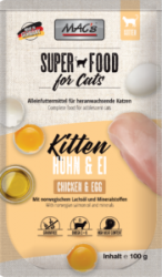 MAC's SUPER FOOD Kitten mit Huhn, Ei 12 x 100 g 