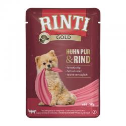 RINTI GOLD mit Huhn, Rind für Hunde 10 x 100 g 