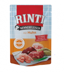 RINTI Kennerfleisch mit Huhn für Hunde 10 x 400 g 