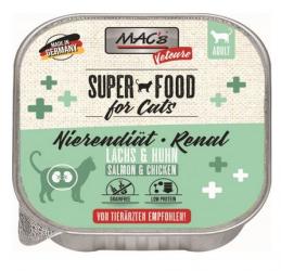 MAC's SUPER FOOD Nierendiät mit Lachs, Huhn für Katzen 16 x 100 g 