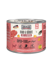 MAC's SUPER FOOD mit Rind, Kürbis für Hunde 6 x 200 g 