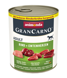 animonda GRANCARNO mit Rind, Entenherzen für Hunde 6 x 800 g 