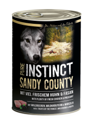 PURE INSTINCT SANDY COUNTY mit Huhn, Fasan für Hunde 6 x 400 g 