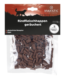 MAJESTIC Rindfleischhappen geräuchert für Hunde 150 g 