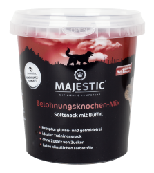 MAJESTIC Belohnungsknochen-Mix Softsnack mit Büffel für Hunde 500 g 