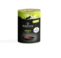 MAJESTIC mit Rind, Kaninchen für Katzen 6 x 400 g 