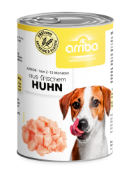 arriba Junior mit Huhn für Hunde 6 x 400 g 