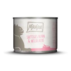 MjAMjAM mit Huhn, Wildlachs für Katzen 6 x 200 g 