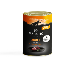 MAJESTIC mit Putenherzen, Rind für Katzen 6 x 400 g 