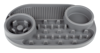 azoona Silikon Schleckmatte grau 