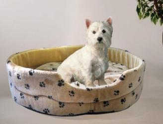 SILVIO DESIGN Hundebett Silvio XL ca. 88 x 62 x 20 cm, beige 