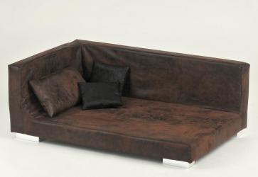 SILVIO DESIGN Tiersofa Boomer ca. 87 x 57 x 33 cm, braun-schwarz 