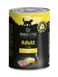 MAJESTIC mit Truthahn, Reis für Hunde 6 x 400 g 