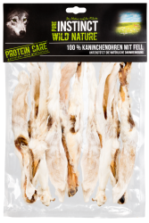 PURE INSTINCT Kaninchenohren mit Fell für Hunde 500 g 