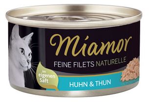 Miamor FEINE FILETS mit Huhn, Thunfisch für Katzen 24 x 80 g 