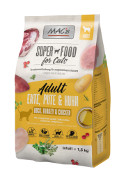 MAC's SUPER FOOD mit Ente, Pute und Huhn für Katzen 1,5 kg 