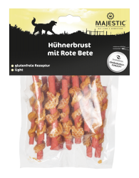 MAJESTIC Hühnerbrust mit roter Beete für Hunde 250 g 