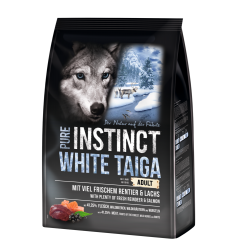 PURE INSTINCT WHITE TAIGA mit Rentier, Lachs für Hunde 4 kg 