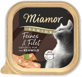 Miamor Feines & Filet Senior mit Geflügel, Rehwild für Katzen 16 x 100 g 