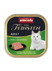 animonda VOM FEINSTEN mit Pute, Kaninchen für Katzen 32 x 100 g 