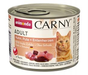animonda CARNY mit Huhn, Pute und Entenherzen für Katzen 6 x 200 g 
