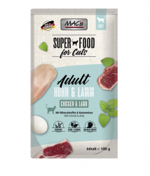 MAC's Super Food mit Huhn, Lamm für Katzen 12 x 100 g 