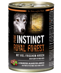 PURE INSTINCT ROYAL FOREST mit Hirsch für Hunde 6 x 400 g 