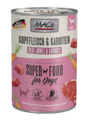 MAC's SUPER FOOD mit Kopffleisch, Karotte für Hunde 6 x 400 g 