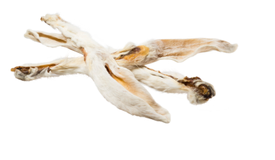 PURE INSTINCT Kaninchenohren mit Fell für Hunde 100 g 