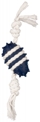 azoona® Hundespielzeug Rugby am Seil 25cm in blau 