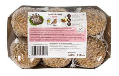 LandPartie Wildvogel Frucht-Knödel mit Netz 6 Stk. 