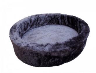 Nobby Hunde-Plüschbett 80cm in grau 