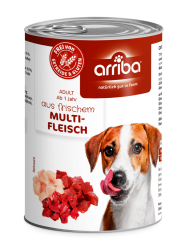 arriba mit Multifleisch für Hunde 6 x 400 g 