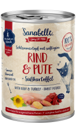 Sanabelle mit Rind, Pute und Süßkartoffel für Katzen 6 x 380 g 