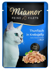 Miamor FEINE FILETS mit Thunfisch in Krebsjelly für Katzen 24 x 100 g 