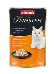 animonda VOM FEINSTEN mit Hühnchenfilet, Entenbrust in Sauce für Katzen 18 x 50 g 