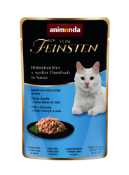 animonda VOM FEINSTEN mit Hühnchenfilet, weißem Thunfisch in Sauce für Katzen 18 x 50 g 