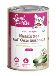 LandPartie Hund Adult 6x400g Dose auf Gemüsebasis mit Zucchini & roten Linsen 