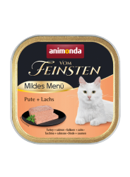 animonda VOM FEINSTEN mit Pute, Lachs für Katzen 32 x 100 g 