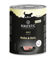 MAJESTIC mit Huhn, Reis für Hunde 6 x 800 g 