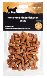 MAJESTIC Huhn- und Rindstückchen mini für Hunde 70 g 