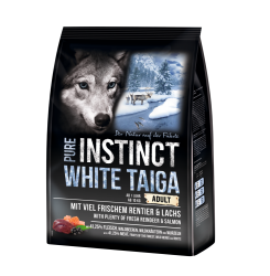 PURE INSTINCT WHITE TAIGA mit Rentier, Lachs für Hunde 1 kg 