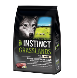 PURE INSTINCT GRASSLANDS mit Huhn, Lamm für Hunde 4 kg 