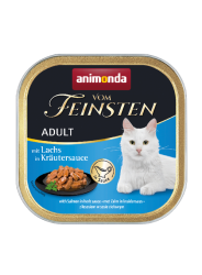 animonda VOM FEINSTEN Lachs in Kräutersauce für Katzen 32 x 100 g 
