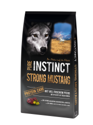 PURE INSTINCT STRONG MUSTANG mit Pferd für Hunde 12 kg 